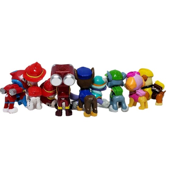 Paw Patrol Figure Lot 9 Chase Marshall Skye Rubble Rocky Everest Cake Topper 2.5 - Picture 3 of 15